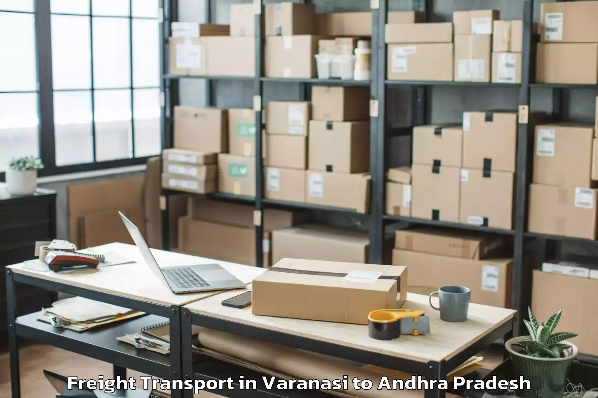 Top Varanasi to Yerravaram Freight Transport Available